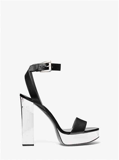 michael kors axton leather platform sandal 3 belt|Anabelle Leather Platform Sandal .